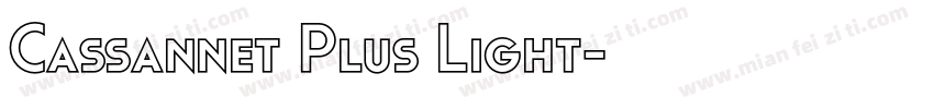 Cassannet Plus Light字体转换